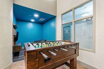 Game room with foosball table